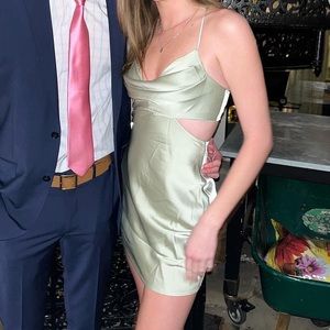 Princess polly green mini dress